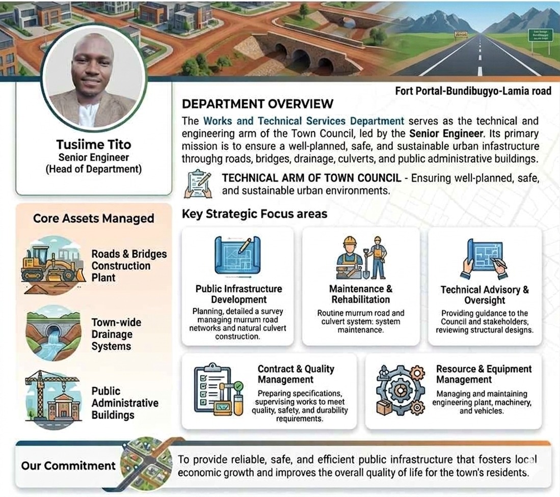 Karugutu Town Council Works and Technical Services - Infrastructure, Roads, and Public Works